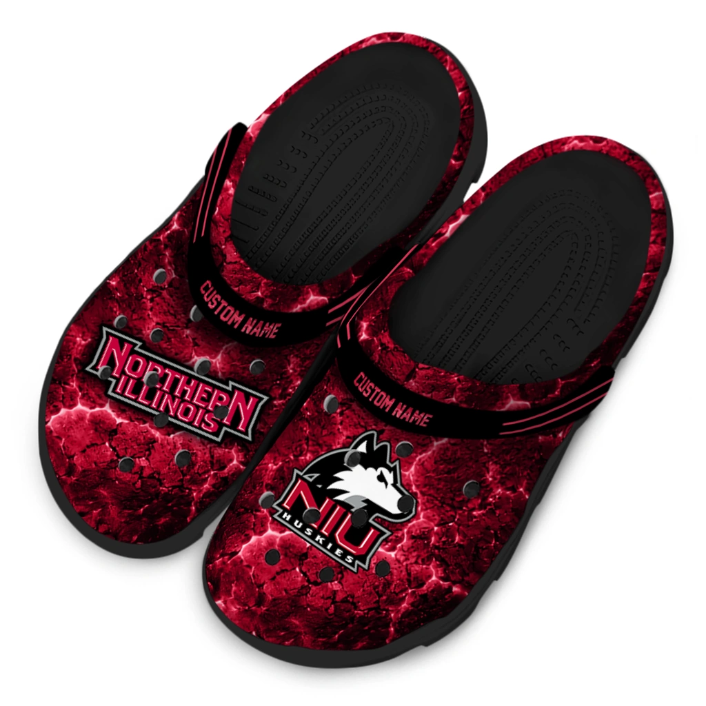 northern-illinois-huskies-clog-custom-cracked-energy-red-black-latest-model.webp