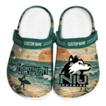 Northern Illinois Huskies Clogs - Custom Wave Scene Fir Green 1 northern-illinois-huskies-clog-custom-wave-scene-fir-green-best-selling.webp