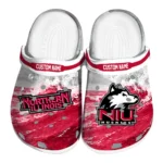 Northern Illinois Huskies Clogs - Customized Wave Swirl Red White 1 northern-illinois-huskies-clog-customized-wave-swirl-red-white-best-selling.webp