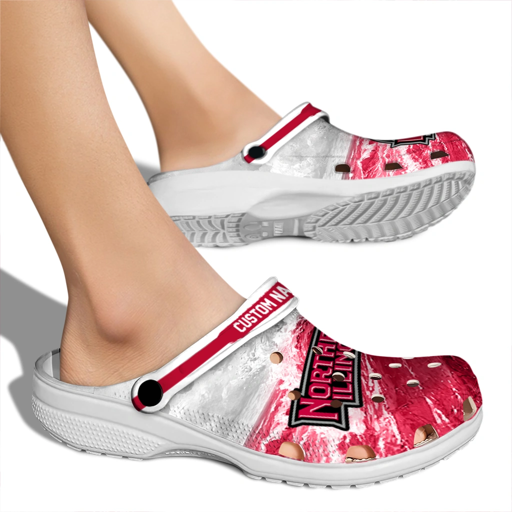 northern-illinois-huskies-clog-customized-wave-swirl-red-white-fashion-forward.webp