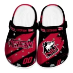 Northern Illinois Huskies Clogs - Personalized Circuit Geometry Red Black 1 Northern Illinois Huskies Clogs – Personalized Circuit Geometry Red Black 1