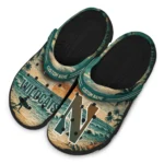 northwestern-wildcats-clog-customized-wave-scene-fir-green-best-selling.webp