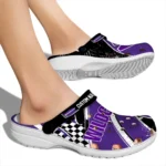 northwestern-wildcats-clog-personalized-checkered-streaks-purple-black-best-selling.webp