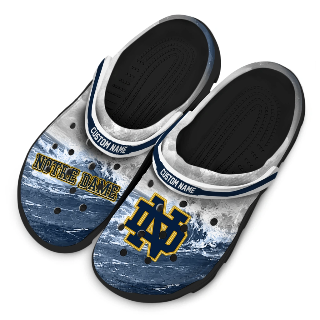 notre-dame-fighting-irish-clog-custom-wave-swirl-navy-white-latest-model.webp