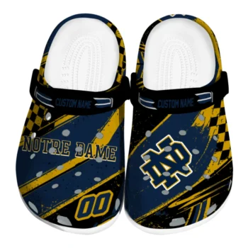 Notre Dame Fighting Irish Clogs - Customized Circuit Geometry Navy Black