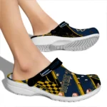 Notre Dame Fighting Irish Clogs – Customized Circuit Geometry Navy Black 1