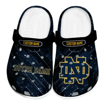 Notre Dame Fighting Irish Clogs - Customized Circuit Geometry Navy Black
