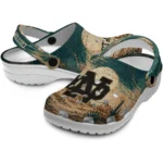 notre-dame-fighting-irish-clog-customized-cracked-landscape-fir-green-beige-best-selling.webp
