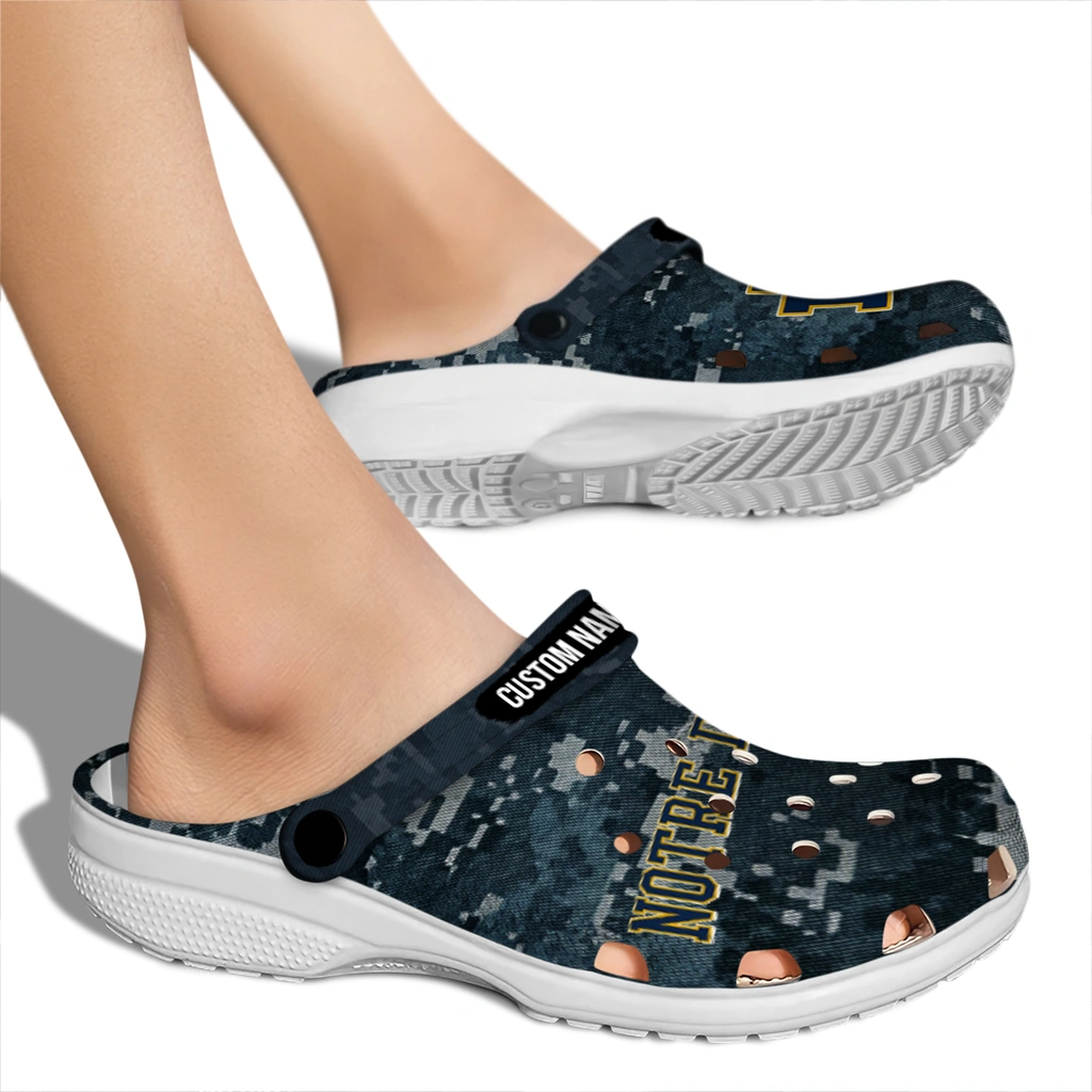 notre-dame-fighting-irish-clog-customized-digital-camo-navy-fashion-forward.webp