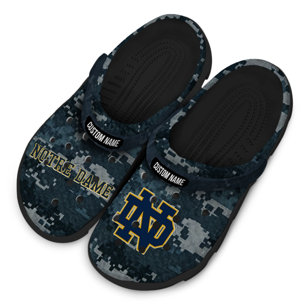 notre-dame-fighting-irish-clog-customized-digital-camo-navy-latest-model.webp