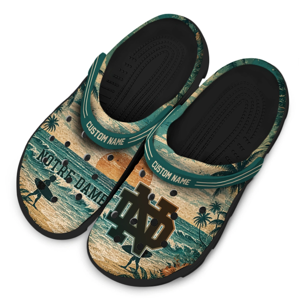 notre-dame-fighting-irish-clog-personalized-wave-scene-fir-green-latest-model.webp