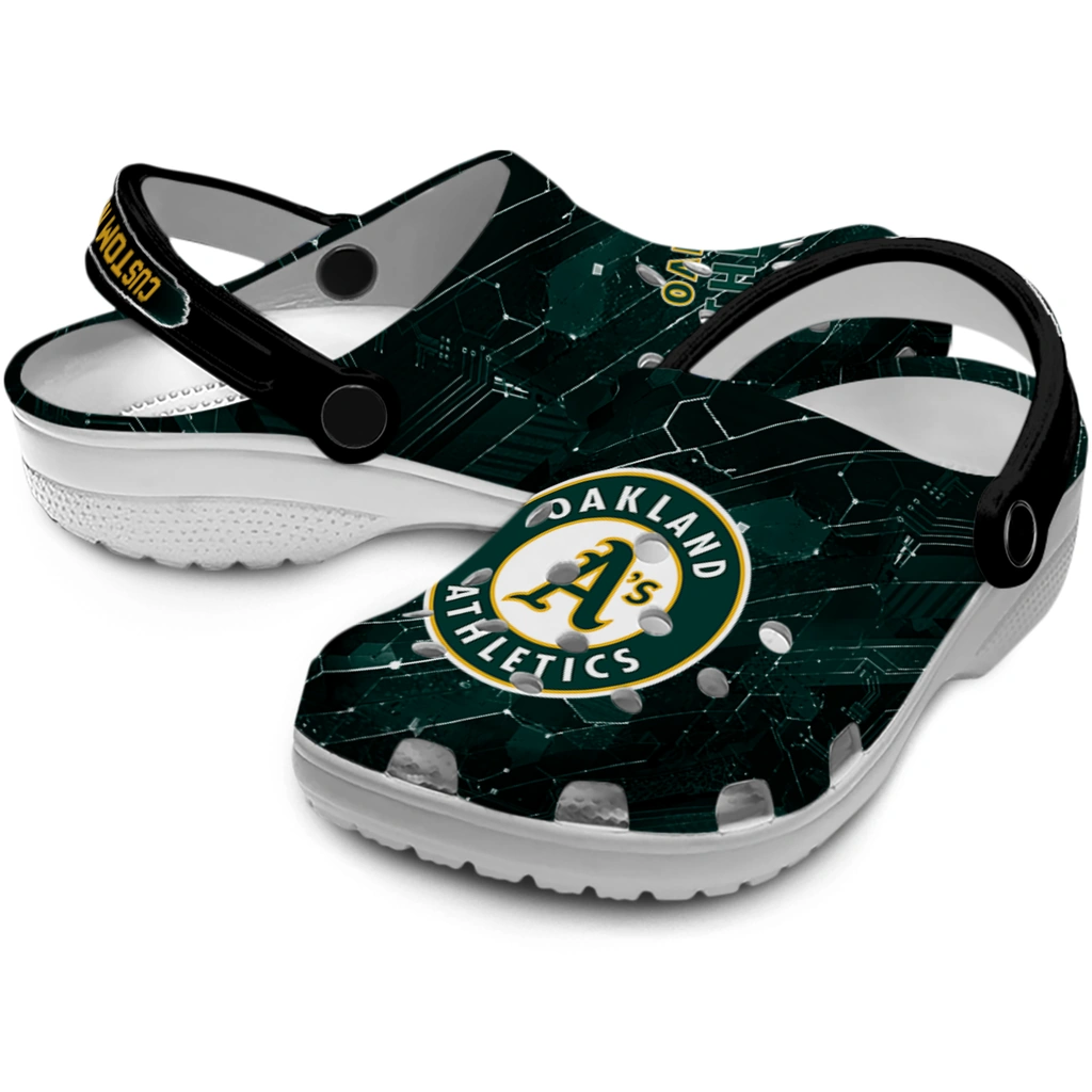 oakland-athletics-clog-custom-circuit-geometry-green-black-high-quality.webp