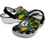 oakland-athletics-clog-customized-splatter-splash-green-black-best-selling.webp