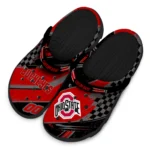 Ohio State Buckeyes Clogs – Personalized Circuit Geometry Scarlet Black 1