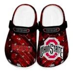 Ohio State Buckeyes Clogs - Personalized Circuit Geometry Scarlet Black 1 ohio-state-buckeyes-clog-personalized-circuit-geometry-scarlet-black-best-selling.webp