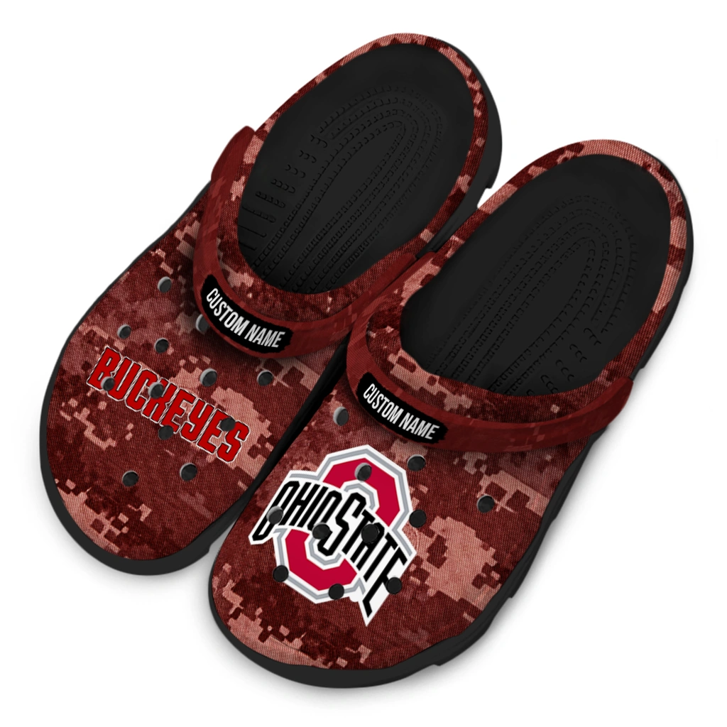 ohio-state-buckeyes-clog-personalized-digital-camo-scarlet-latest-model.webp