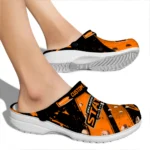 Oklahoma State Cowboys Clogs – Custom Circuit Geometry Orange Black 1