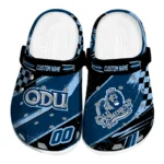 Old Dominion Monarchs Clogs - Custom Checkered Streaks Blue Black 1 old-dominion-monarchs-clog-custom-checkered-streaks-blue-black-best-selling.webp