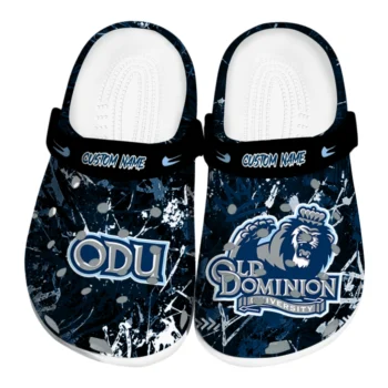 Old Dominion Monarchs Clogs - Custom Graffiti Burst Blue Black