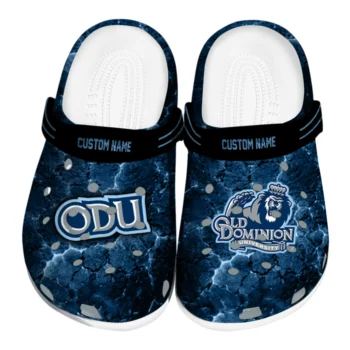 Old Dominion Monarchs Clogs - Personalized Cracked Energy Blue Black