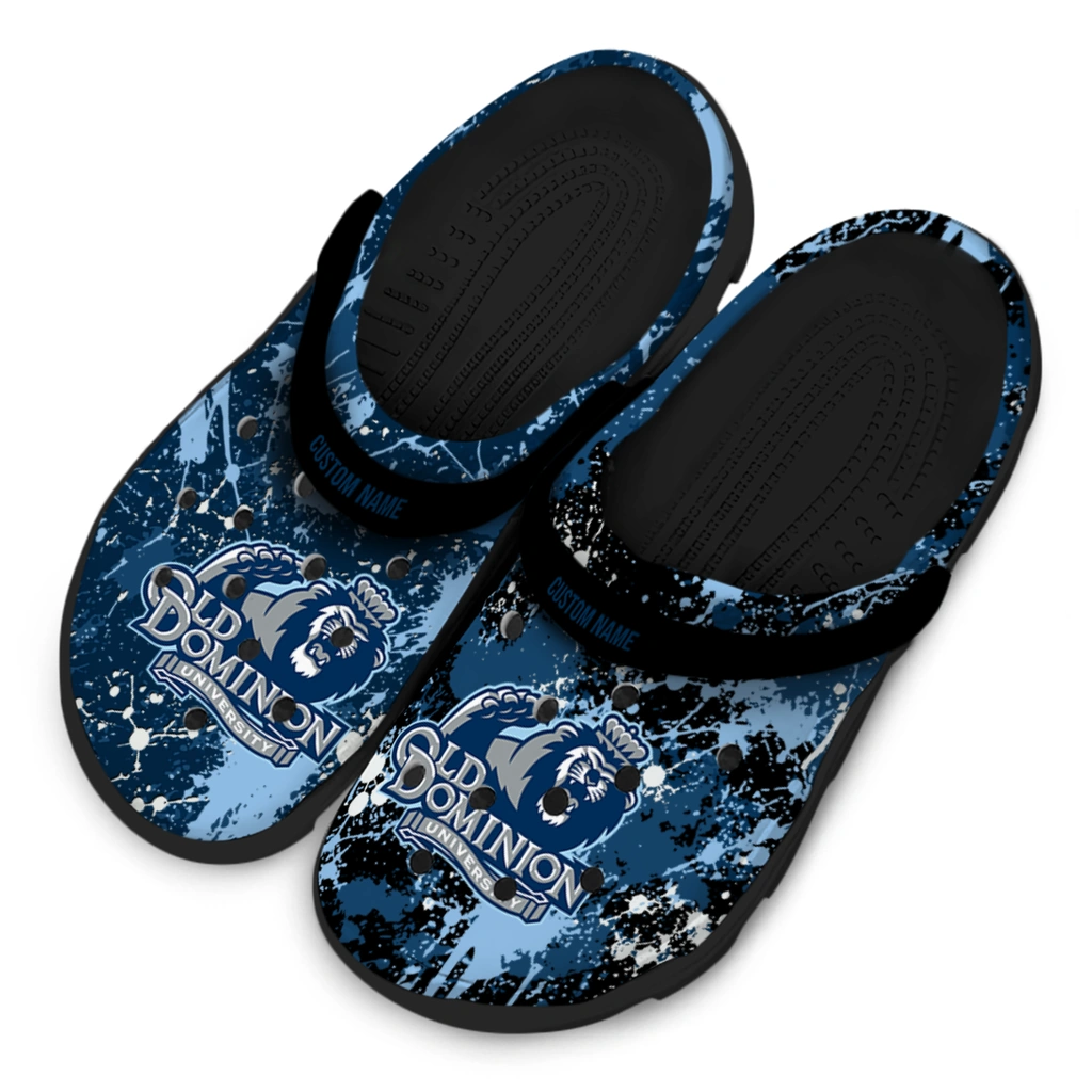 old-dominion-monarchs-clog-personalized-splatter-splash-blue-black-latest-model.webp
