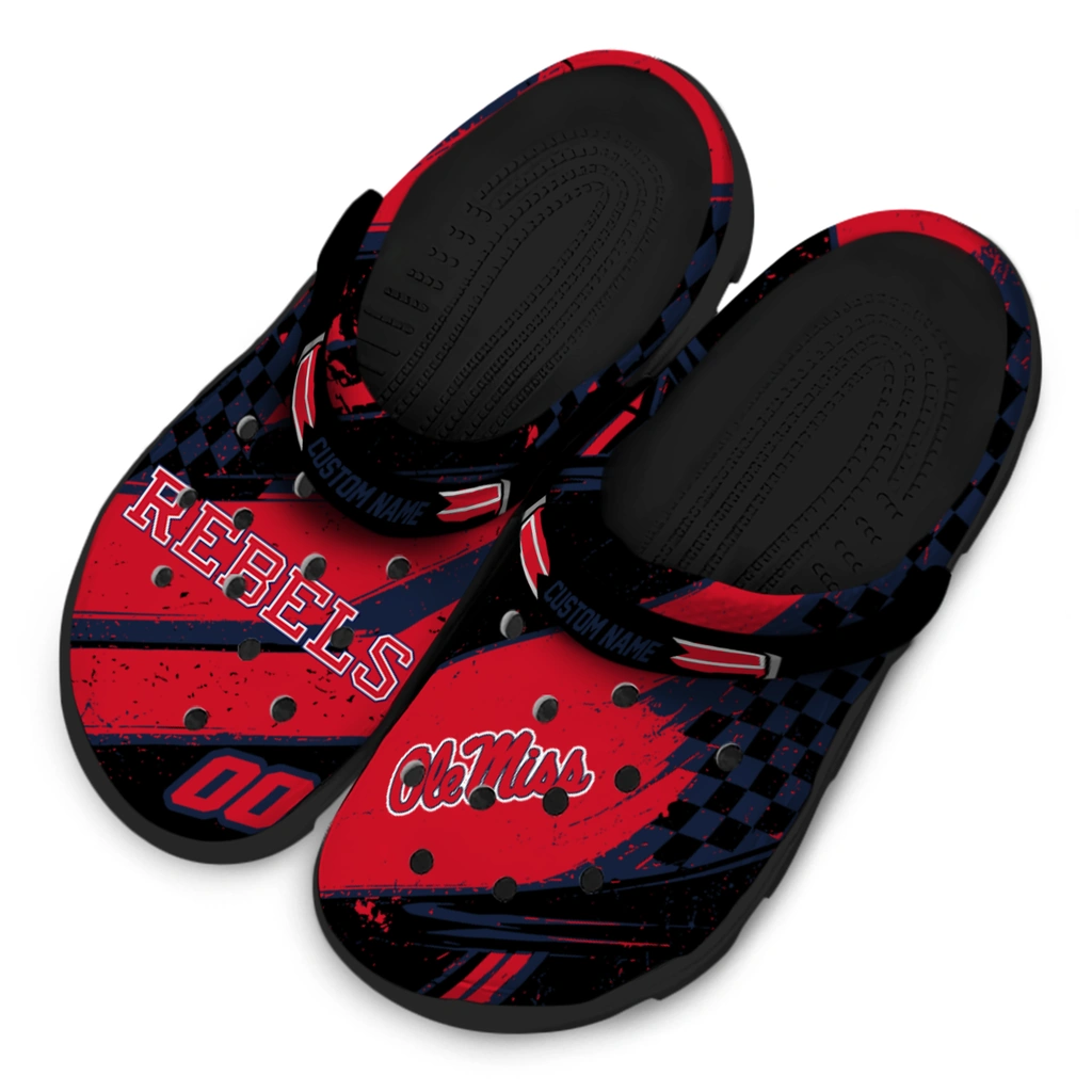 ole-miss-rebels-clog-customized-checkered-streaks-red-black-latest-model.webp