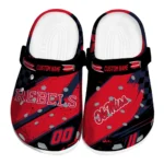 Ole Miss Rebels Clogs - Customized Checkered Streaks Red Black 1 Ole Miss Rebels Clogs – Customized Checkered Streaks Red Black 1