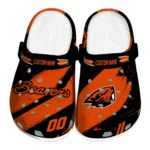 Oregon State Beavers Clogs – Custom Circuit Geometry Orange Black 1