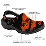 Oregon State Beavers Clogs – Personalized Checkered Streaks Orange Black 1