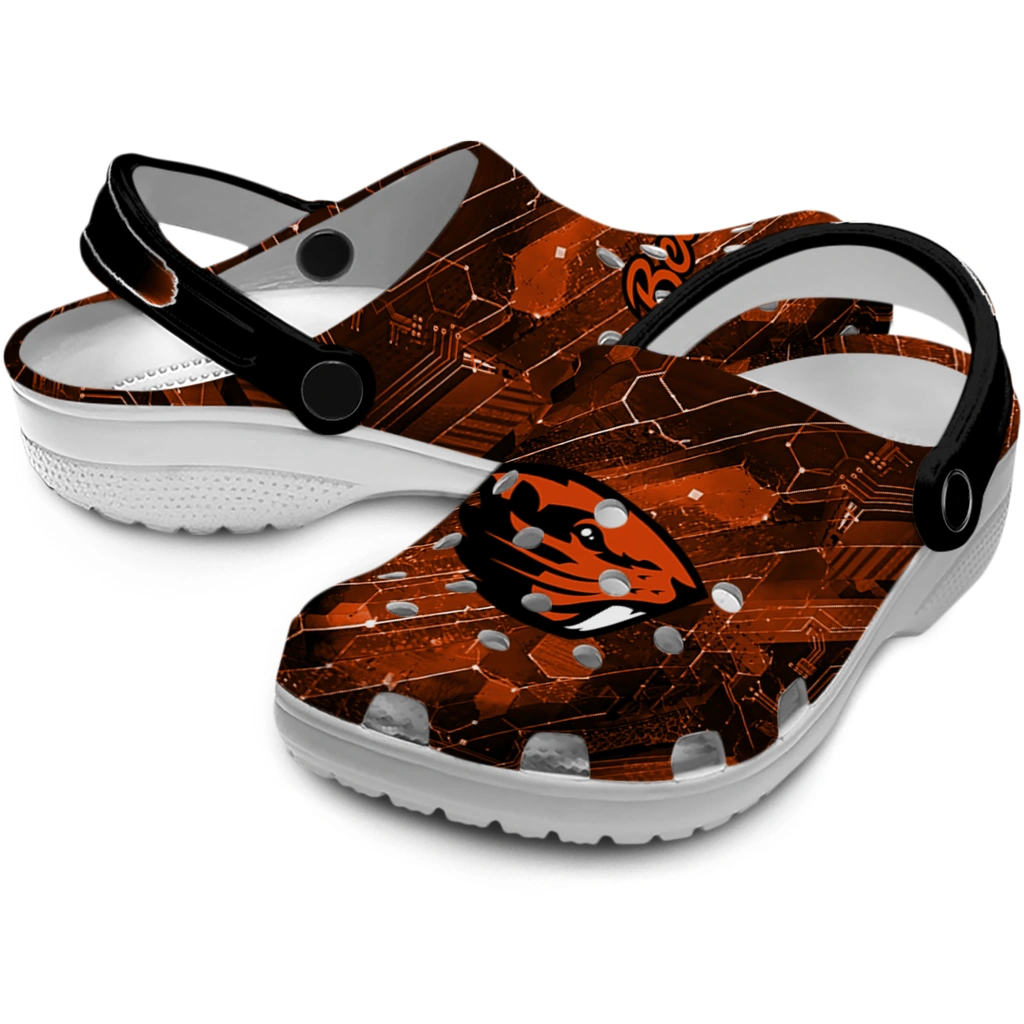 oregon-state-beavers-clog-custom-circuit-geometry-orange-black-high-quality.webp