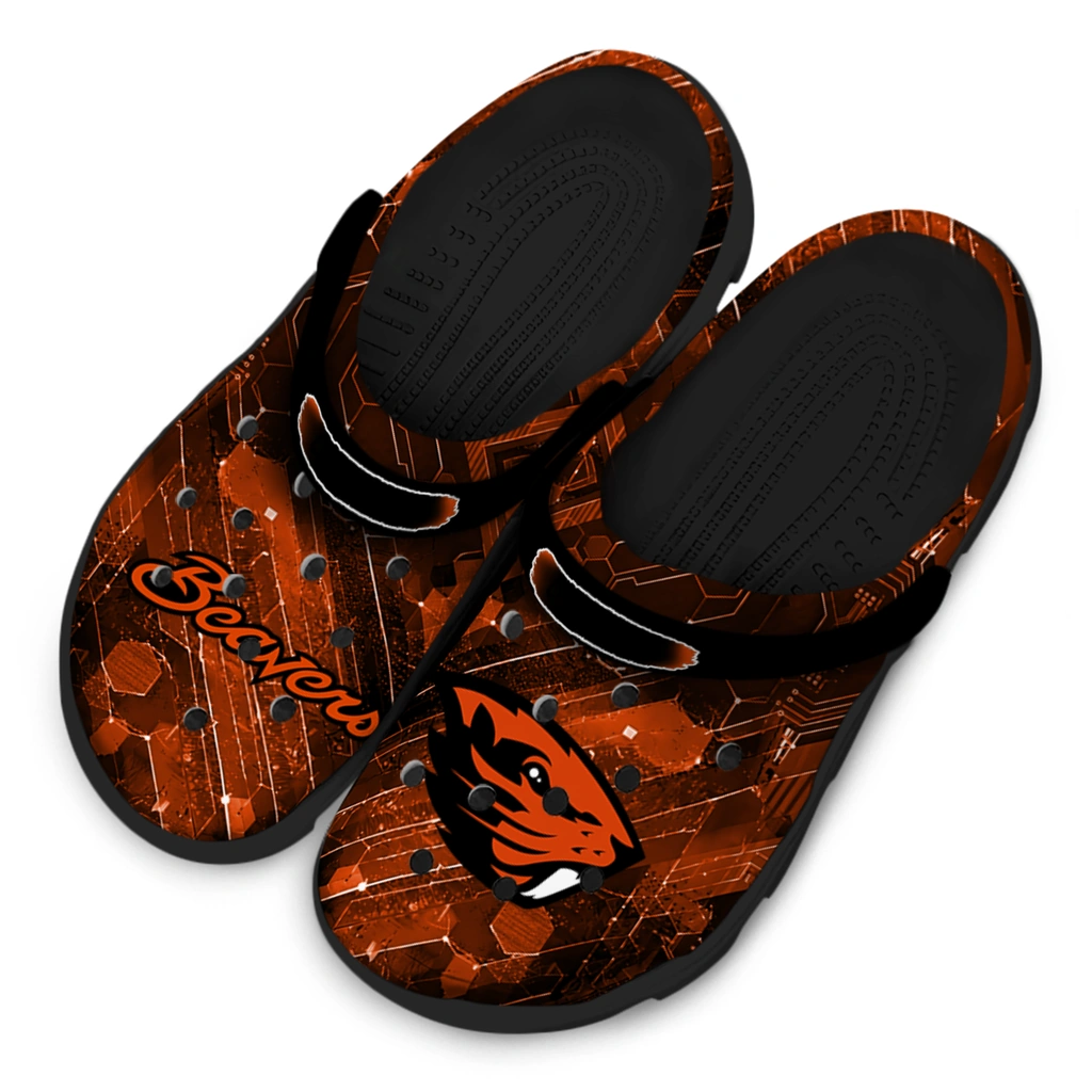 oregon-state-beavers-clog-custom-circuit-geometry-orange-black-latest-model.webp