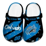 Orlando Magic Clogs – Custom Checkered Streaks Blue Black 1