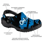 Orlando Magic Clogs – Custom Checkered Streaks Blue Black 1