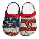 Ottawa Senators Clogs - Custom Distressed Stripes Red Blue 1 ottawa-senators-clog-custom-distressed-stripes-red-blue-best-selling.webp