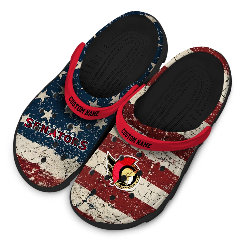 ottawa-senators-clog-custom-distressed-stripes-red-blue-latest-model.webp