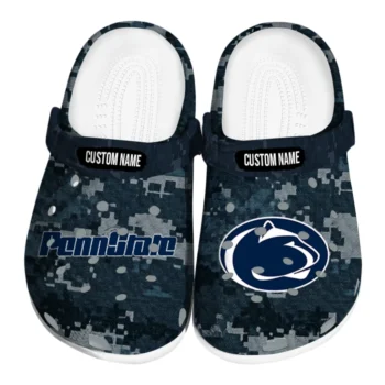 Penn State Nittany Lions Clogs - Custom Digital Camo Blue