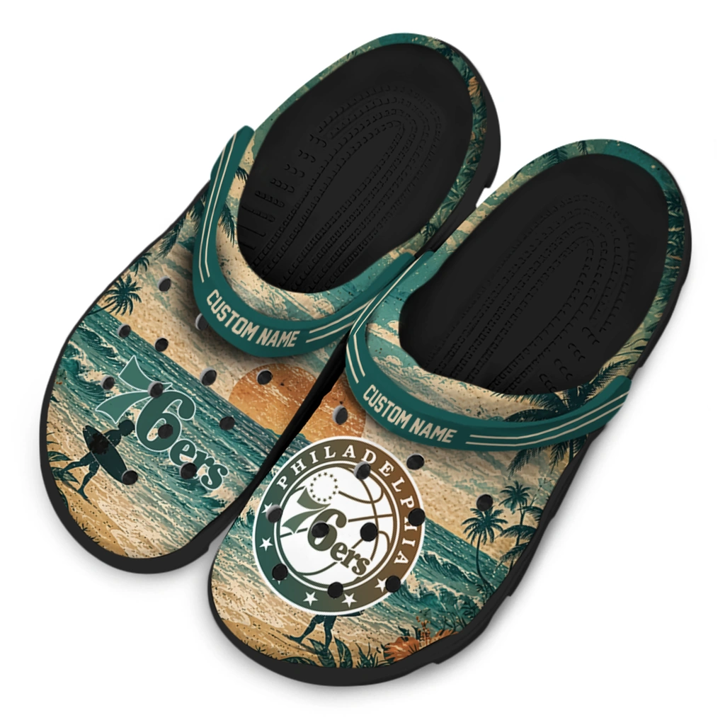 philadelphia-76ers-clog-custom-wave-scene-fir-green-latest-model.webp