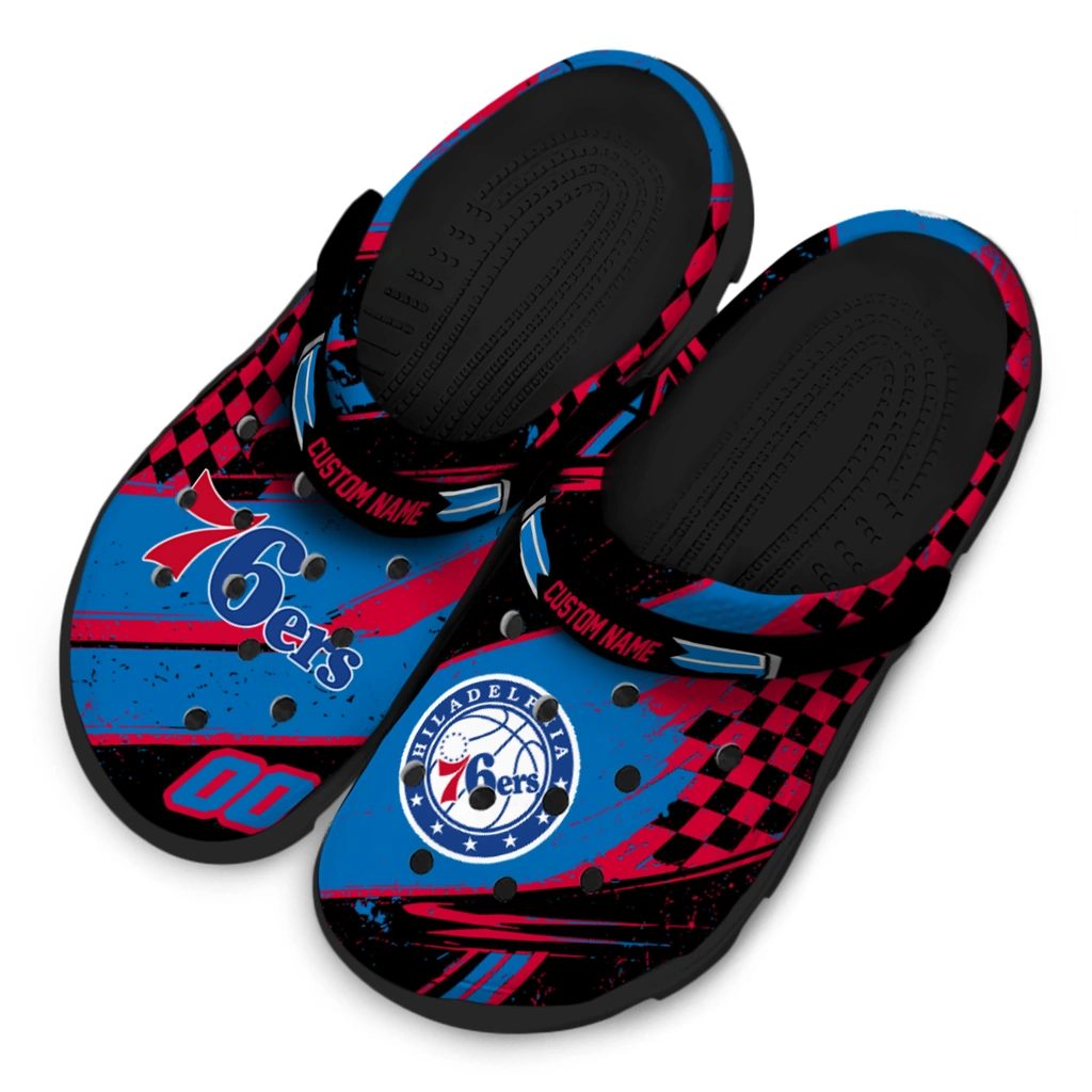 philadelphia-76ers-clog-customized-checkered-streaks-blue-black-latest-model.webp