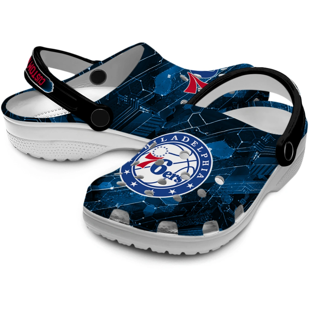 philadelphia-76ers-clog-personalized-circuit-geometry-blue-black-high-quality.webp