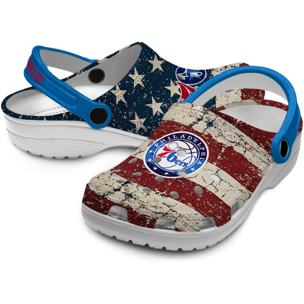 philadelphia-76ers-clog-personalized-distressed-stripes-blue-red-blue-high-quality.webp