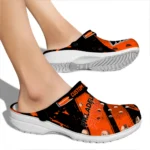 Philadelphia Flyers Clogs – Custom Checkered Streaks Orange Black 1