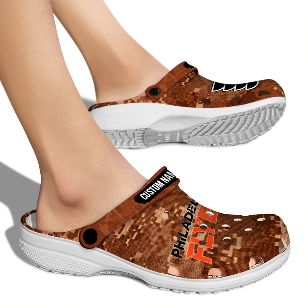 philadelphia-flyers-clog-customized-digital-camo-orange-fashion-forward.webp
