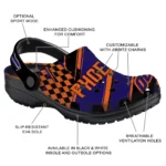 Phoenix Suns Clogs – Personalized Checkered Streaks Purple Black 1