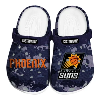 Phoenix Suns Clogs - Custom Digital Camo Purple