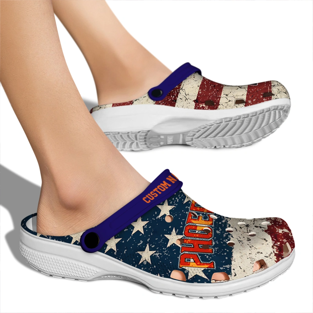 phoenix-suns-clog-custom-distressed-stripes-purple-red-blue-fashion-forward.webp