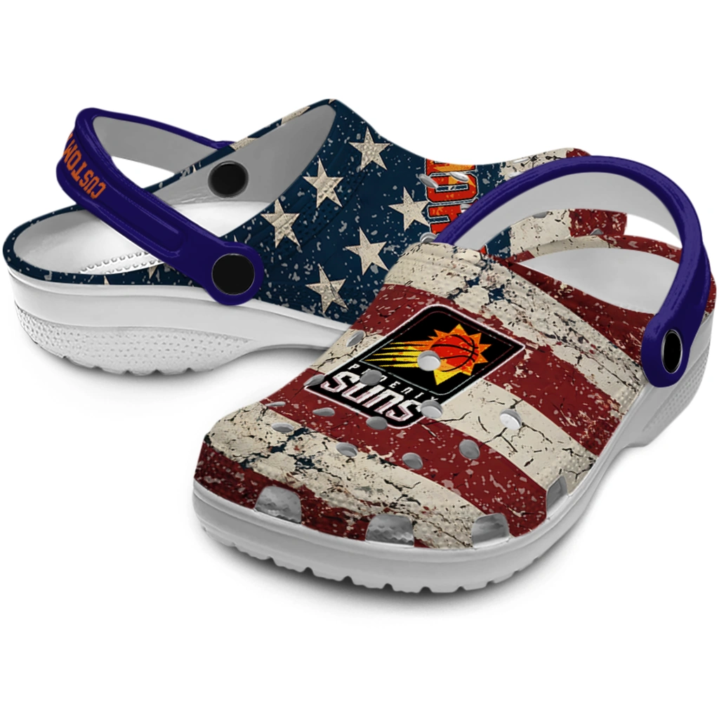 phoenix-suns-clog-custom-distressed-stripes-purple-red-blue-high-quality.webp