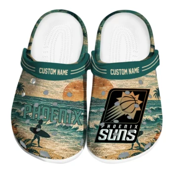 Phoenix Suns Clogs - Customized Wave Scene Fir Green