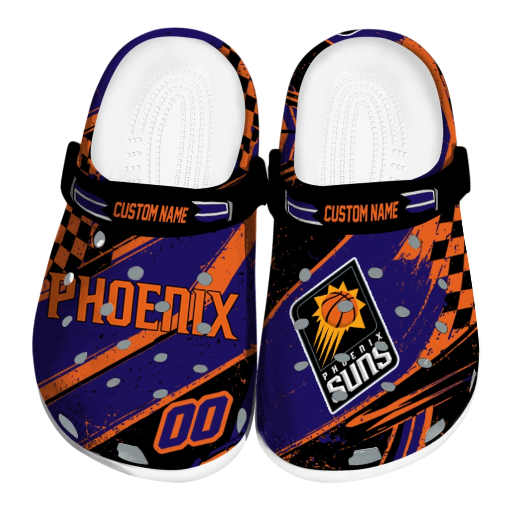 phoenix-suns-clog-personalized-checkered-streaks-purple-black-best-selling.webp phoenix suns clog personalized checkered streaks purple black best selling