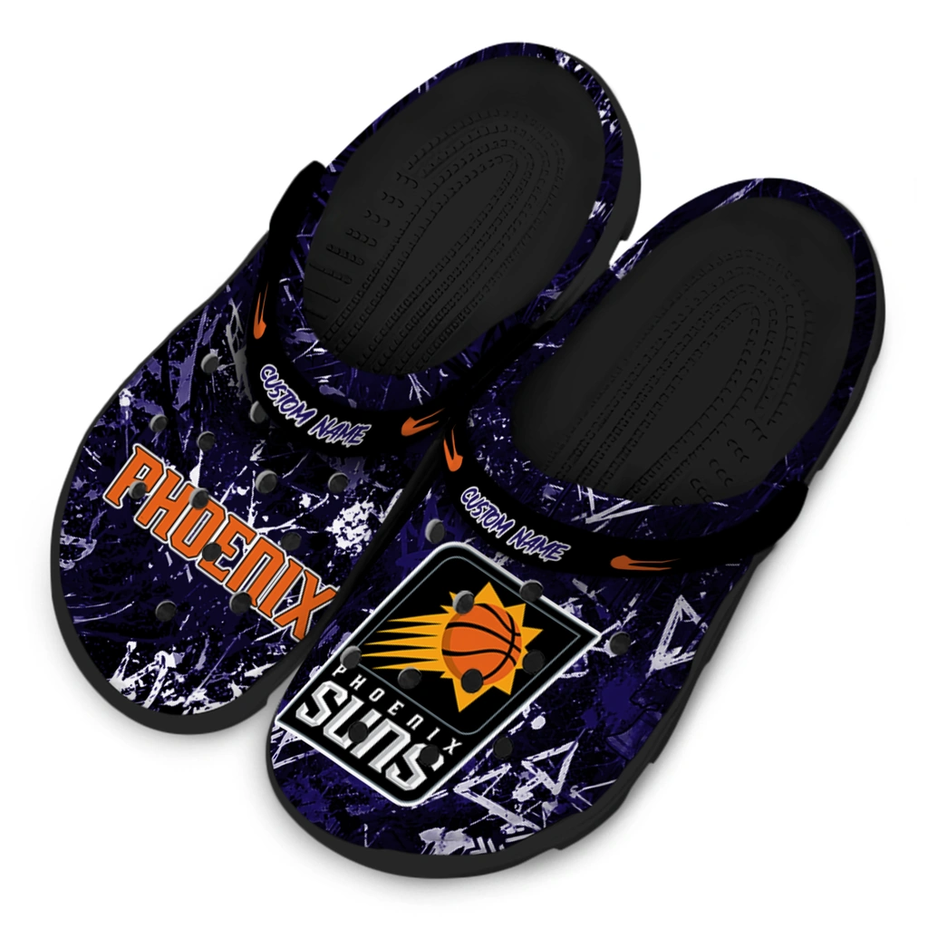 phoenix-suns-clog-personalized-graffiti-burst-purple-black-latest-model.webp