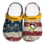 Pittsburgh Penguins Clogs - Personalized Distressed Stripes Yellow Red Blue 1 pittsburgh-penguins-clog-personalized-distressed-stripes-yellow-red-blue-best-selling.webp